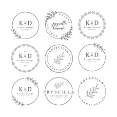 Set of Feminine Logo Templates