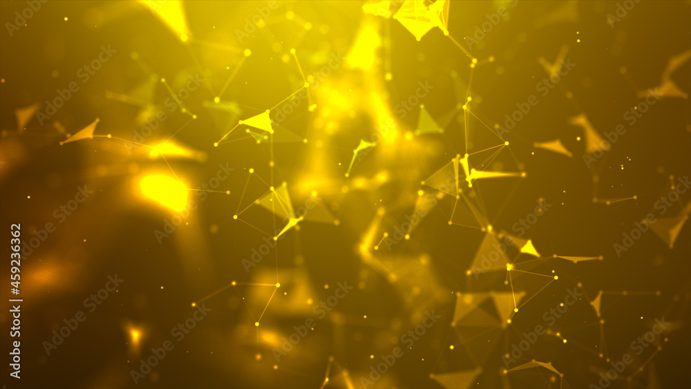 Poster abstract background dot and connect line for cyber technology futuristic and network connection conc