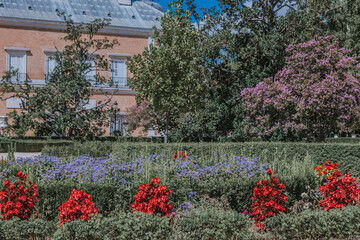 gardens of the royal palace of aranjuez, madrid, spain, europe