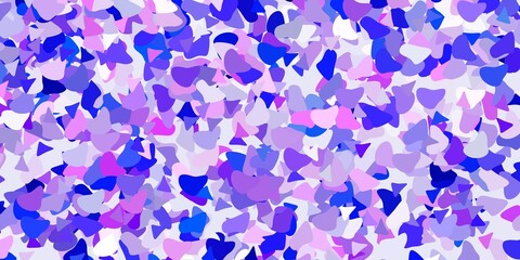 Light pink, blue vector template with abstract forms.