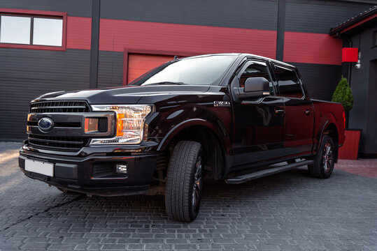 Ukraine, Odessa July 8 - 2021: Ford Raptor suv xtr 4x4 truck pickup car parked on city street.