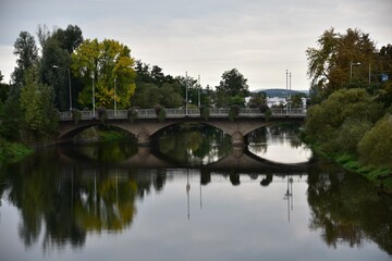 Fototapeta na wymiar Die Florian Geyer Brücke in Cham Opf.