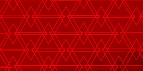 Light Red vector backdrop with lines, triangles. Triangles on abstract background with colorful gradient. Pattern for booklets, leaflets