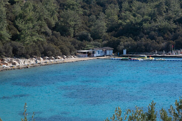 front view beach and sea background