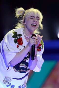 Billie Eilish on stage for Global Citizen Concert 2021 NYC