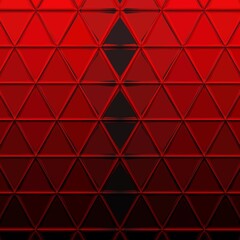 repeating design in shapes of vivid red to black coloured gradient in unique glowing style patterns triangular mosaic