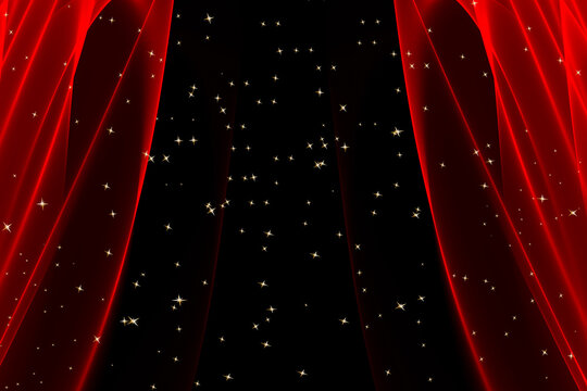 Fröhliche Weihnachten Hintergrund Abstrakt Theater Vorhang rot weiß silber schwarz hell dunkel mit weihnachtsbaum Linien und Wellen Merry x-mas
