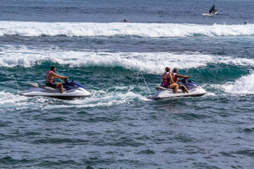 jet ski en action, Saint-Leu, île de la Réunion 