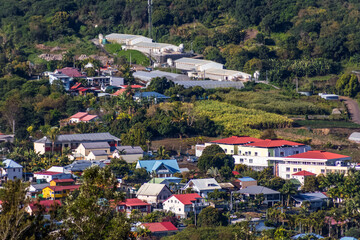 Naklejka premium village de l’Entre-Deux, île de la Réunion 