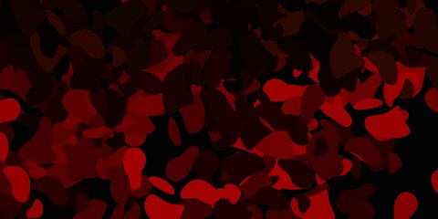 Dark orange vector texture with memphis shapes.