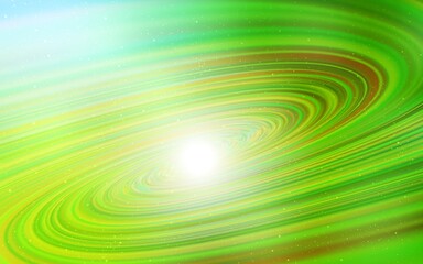 Light Green, Yellow vector background with astronomical stars.