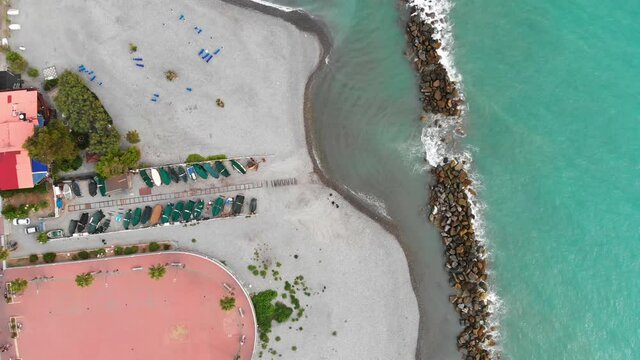 aerial view of the city of ventimiglia in italy