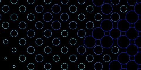 Dark BLUE vector texture with disks.
