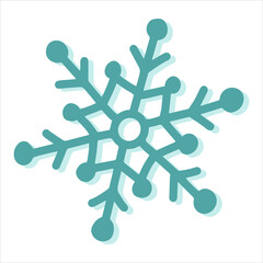 Vector hand-drawn illustration. Snowflakes doodle for icons, illustrations, pattern, backgrounds and stickers.