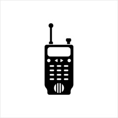 Walkie Talkie Icon, Handheld Portable, Two Way Radio Transceiver For Communication Device