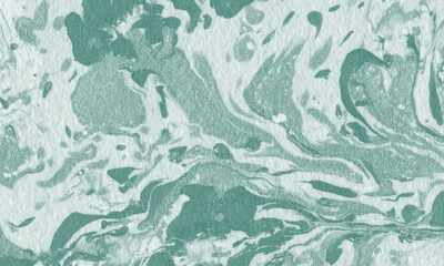 deep teal color oil painting. Abstraction. Marble texture.