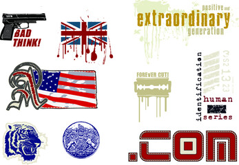 set of american flags