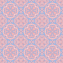 Abstract arabesque pattern, seamless baroque ornament vector graphic design.