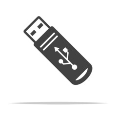 Flash drive icon transparent vector isolated