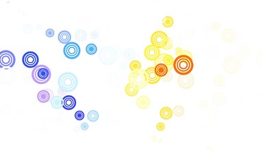 Light Multicolor vector background with bubbles.