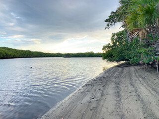 Tropical sky sunset on summer Day in Florida