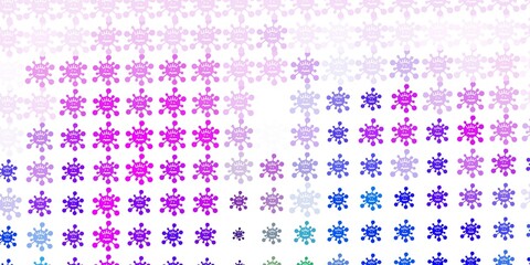 Light Pink vector texture with disease symbols.