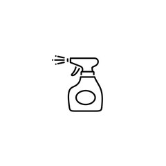 Barber spray outline flat icon vector