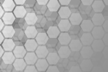Abstract gray gradient hexagon background