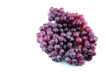 Grapes. Purple seedless grapes. Isolated fruit background on a white background.