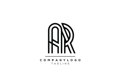 
Abstract Letter Initial AR RA Vector Logo Design Template