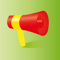 red and green megaphone