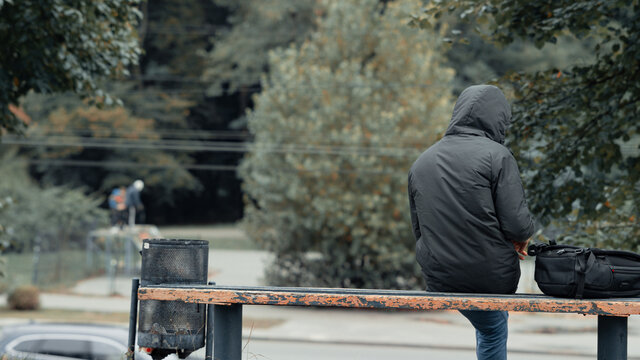 A man on a bench, a lonely man, a lonely man on a bench, autumn and a man
