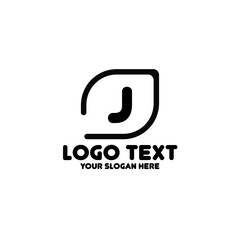 Unique logo design letter J on black background, Logo Design J Letter