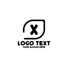 Unique logo design letter X on black background, Logo Design X Letter