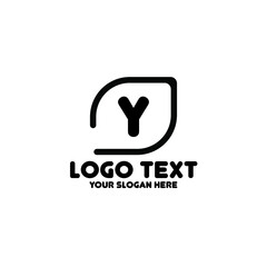 Unique logo design letter Y on black background, Logo Design Y Letter
