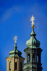 Fototapeta na wymiar プラハ旧市街広場に建つ教会の屋根