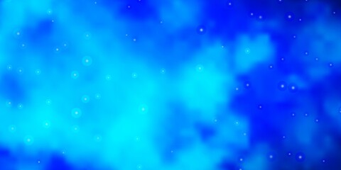 Light BLUE vector texture with beautiful stars.