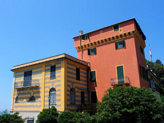 Fototapeta na wymiar Houses in Portofino, Italy