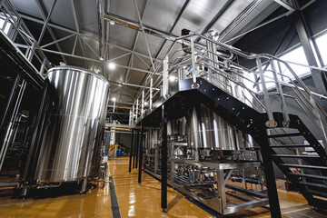 Craft beer brewing equipment in privat brewery