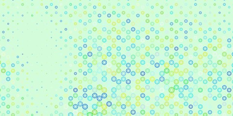 Light Blue, Yellow vector texture with religion symbols.