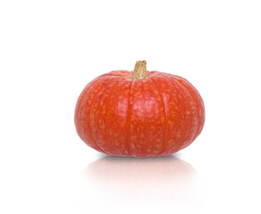 Orange ripe pumpkin, isolated on a white background.