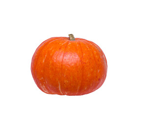 Orange ripe pumpkin, isolated on a white background.