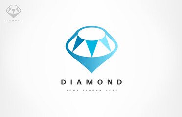 Fototapeta premium diamond logo vector gemstone design