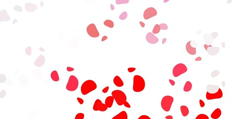 Light red vector template with abstract forms.