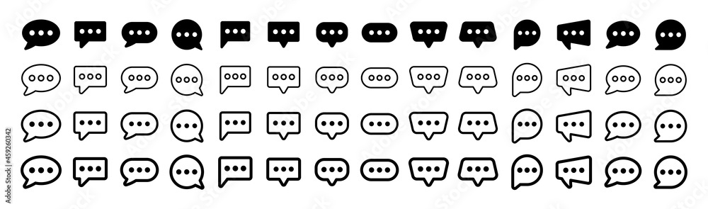 Aufkleber chat icons set. message symbol vector illustration.