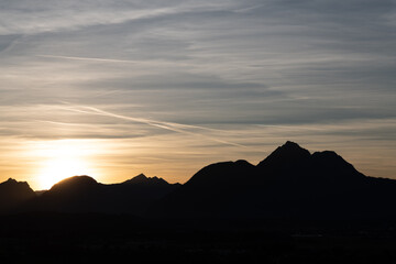 Sunset in the Austrian Alps