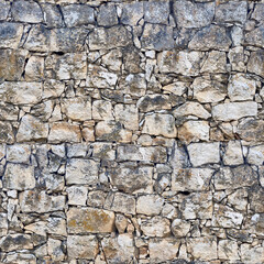 Natural stone wall. Seamless texture. Perfect tiled on all sides.