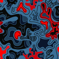 Seamless artwork with abstract unusual hand drawn vector pattern