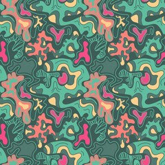 Seamless artwork with abstract unusual hand drawn vector pattern