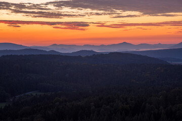 Bergpanorama in der Sächsischen Schweiz 